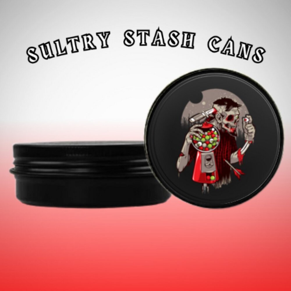 GUMBALL ZOMBIE TATTOO GRAPHIC STASH TIN